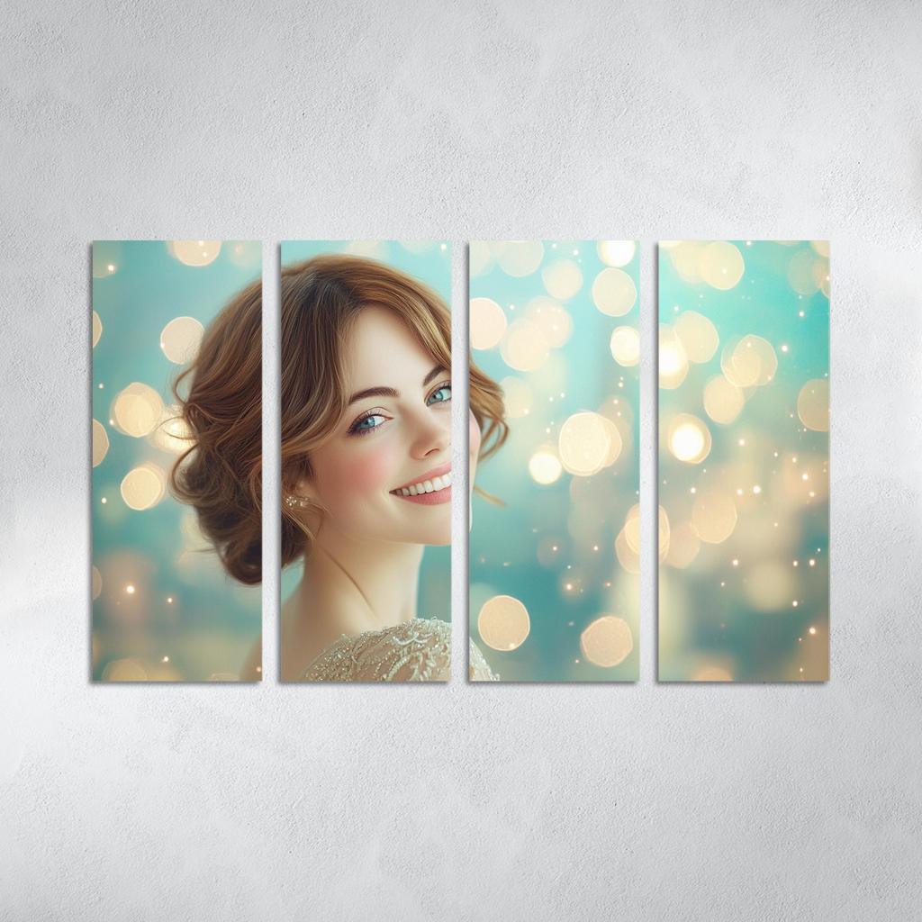 Emma Stone Shining Bright In The La La Land Of Dreams Framed Paintings
