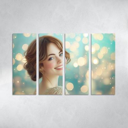 Emma Stone Shining Bright In The La La Land Of Dreams Framed Paintings