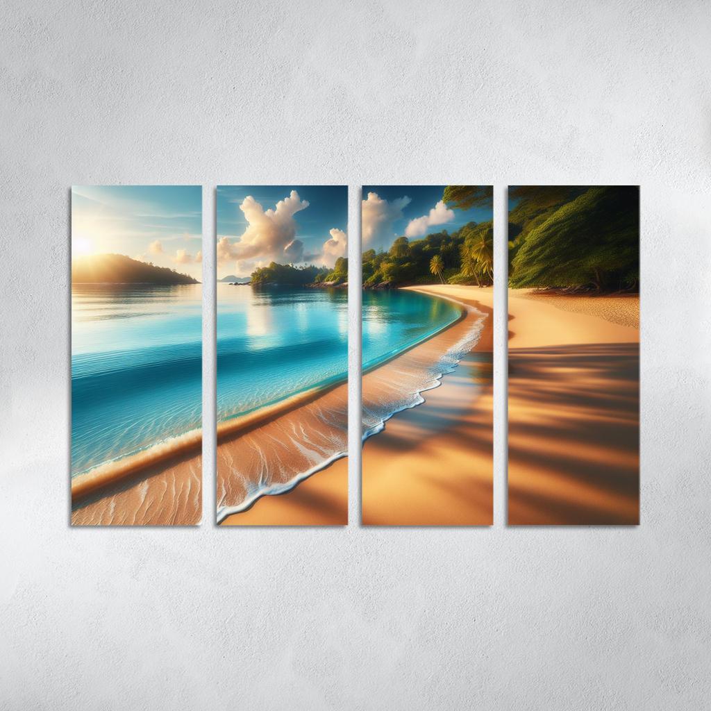 Coastal Serenity Beach Premium Artwork Frames