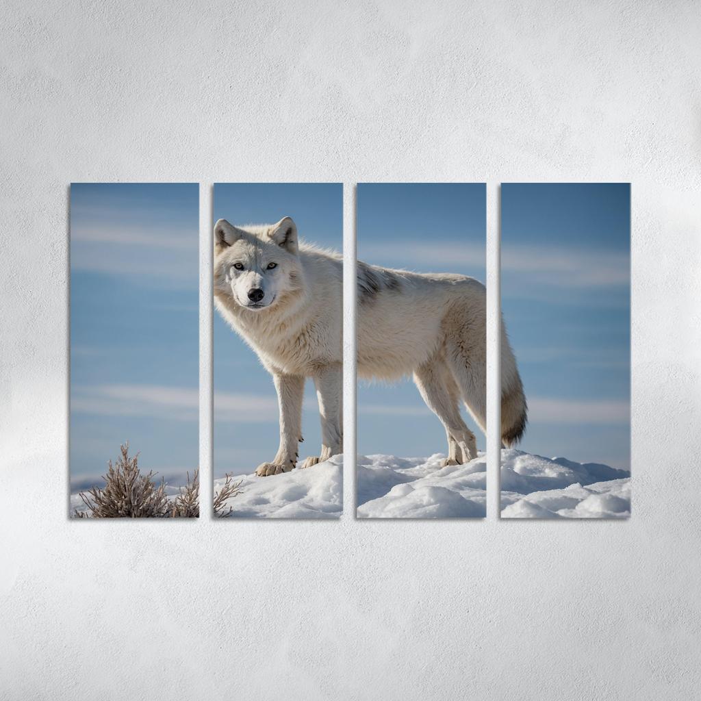 The Resilient Arctic Wolf Ghost Of The Tundra Canvas Paintings Frame