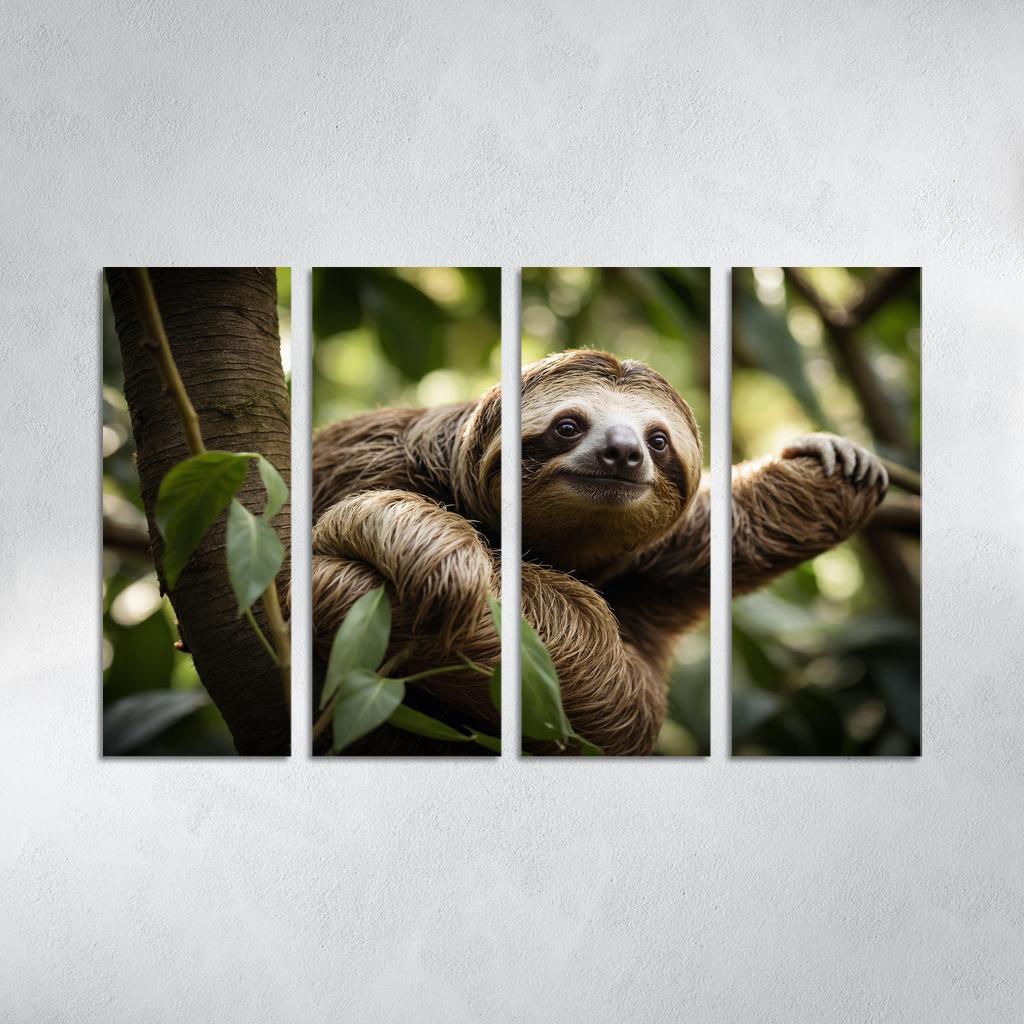 The Exotic Sloth Nature's Slow-moving Wonder Custom Paintings Frame