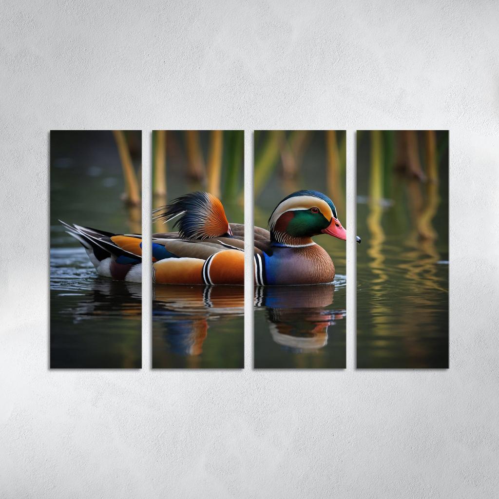 The Enchanting Mandarin Duck A Colorful Beauty Oil Paintings Frame