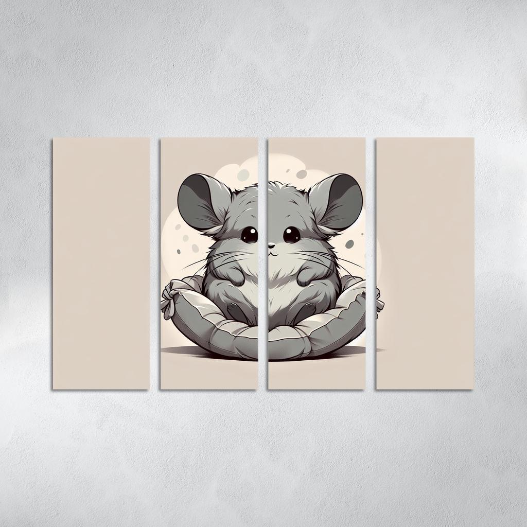 Cheerful Chinchilla - Cuddle Buddy Framed Paintings