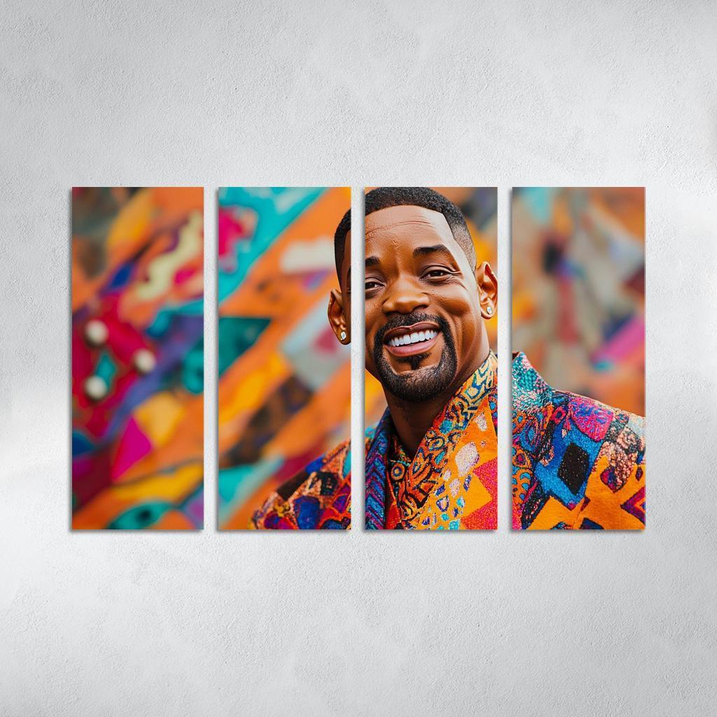 Will Smith Uniting Worlds With The Fresh Prince Charm Framed Paintings