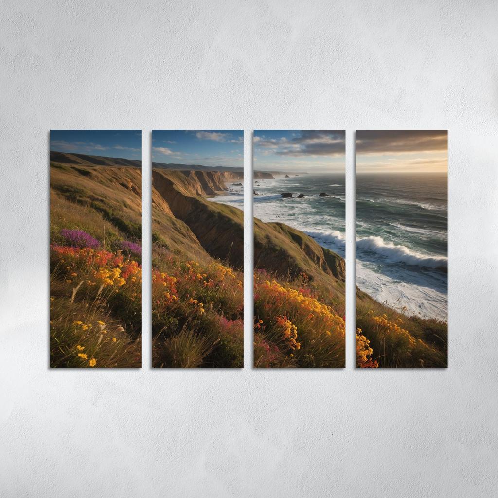 The Majestic Bluffs Of Ocean Edge Modern Paintings Frame