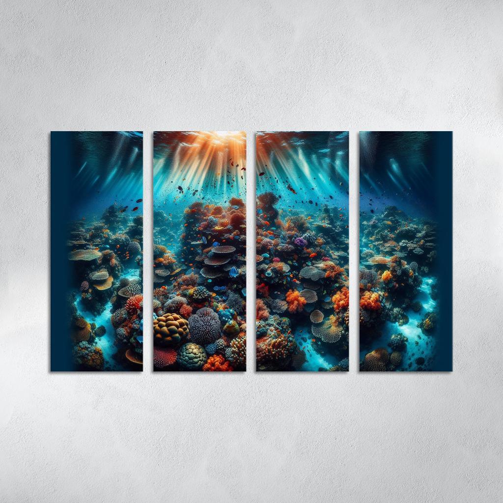 Coral Garden Underwater Paradise Custom Paintings Frame