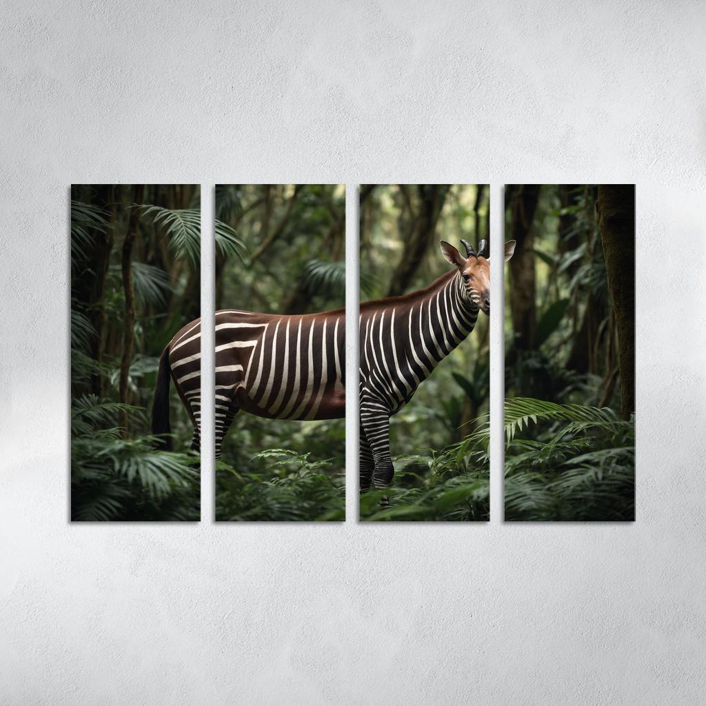 The Unique Okapi In The African Forests Framed Paintings