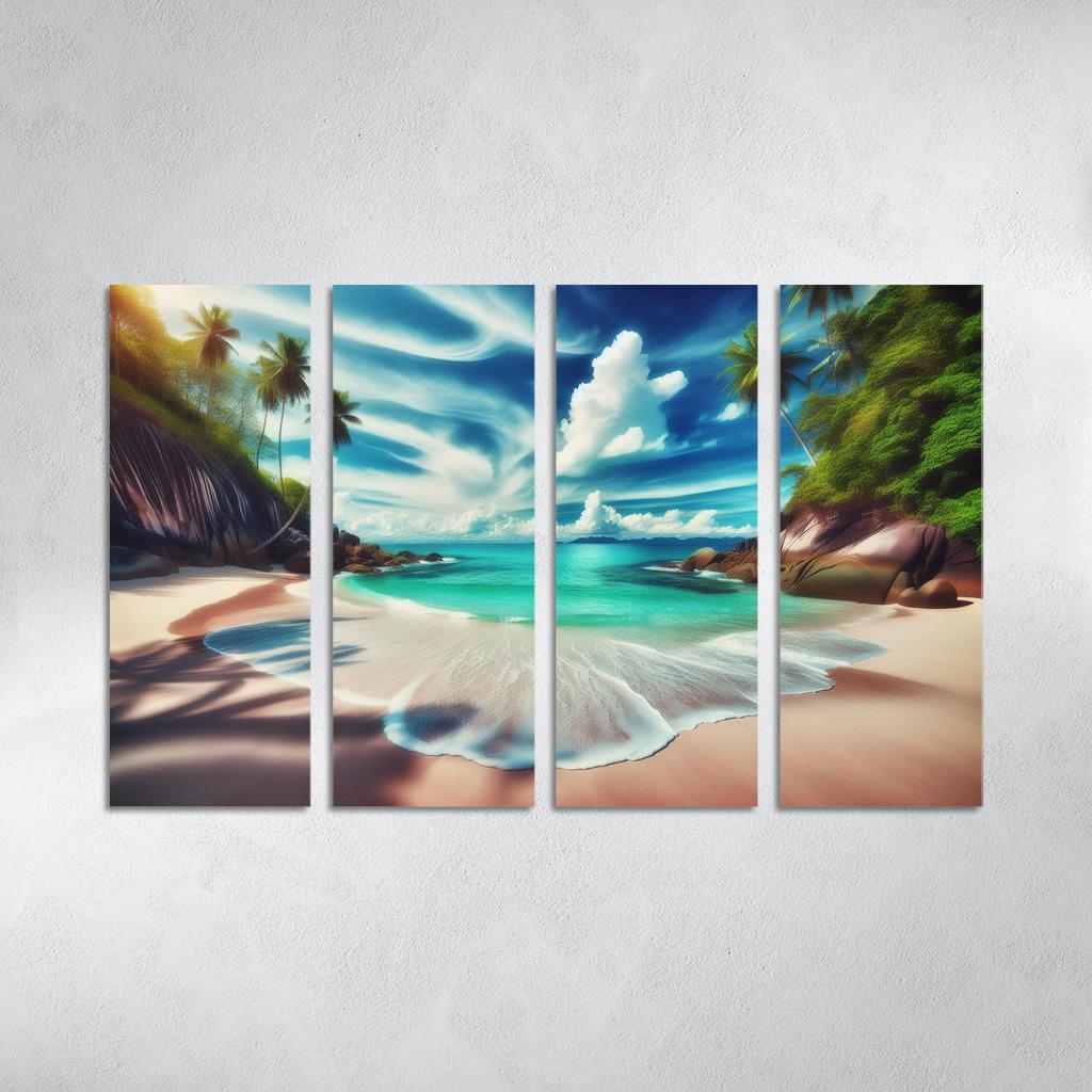 Tranquil Shores A Secluded Retreat Custom Paintings Frame