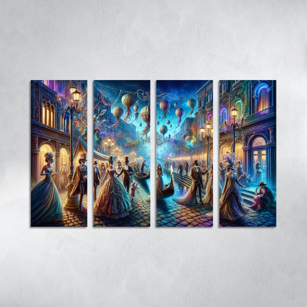 Venice Carnival - Italy Modern Paintings Frame