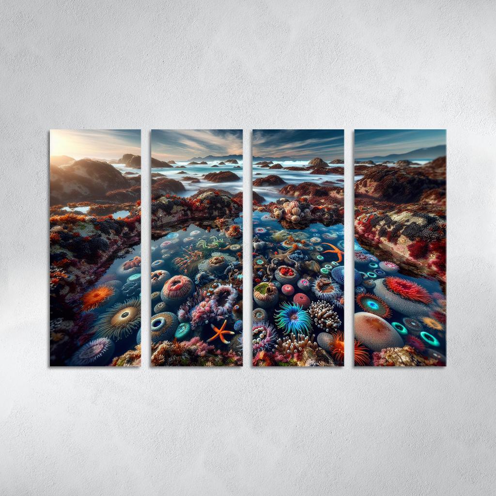 Tidal Pool Haven Nature's Aquatic Wonders Abstract Paintings Frame