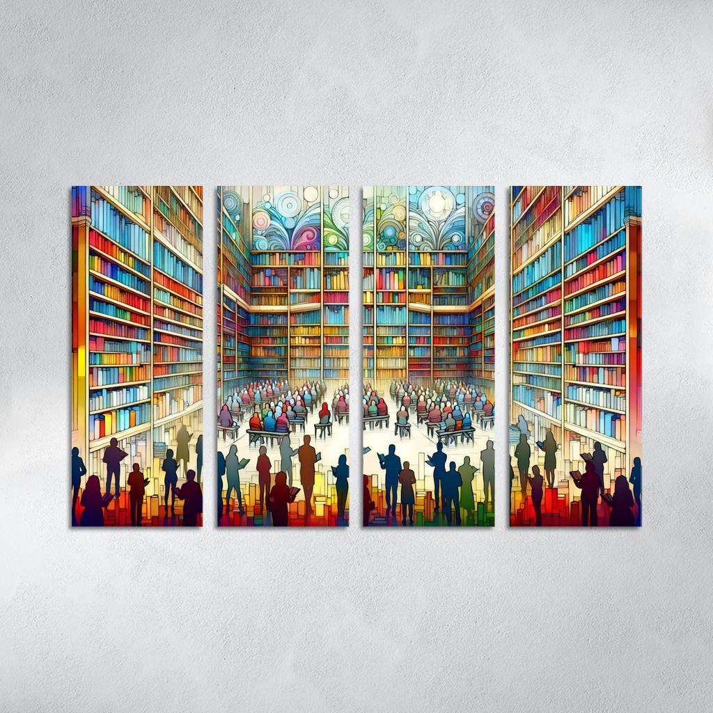 Words Unseen The Impact Of Literacy And Education Multi-panel Paintings