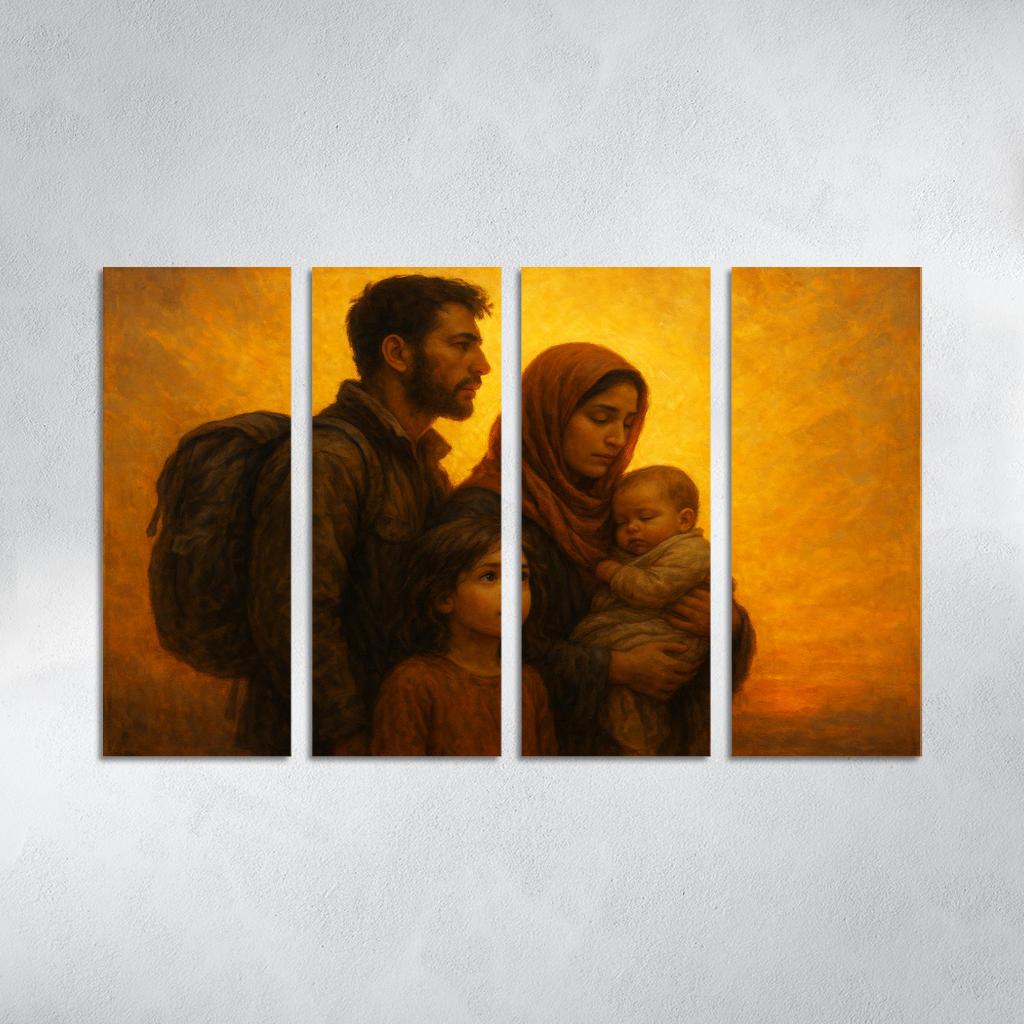 Light Of Hope Art Inspiring Refugee Empowerment Premium Artwork Frames