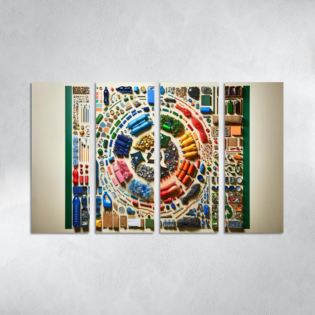 The Cycle Of Waste Advocating For A Circular Economy Multi-panel Paintings