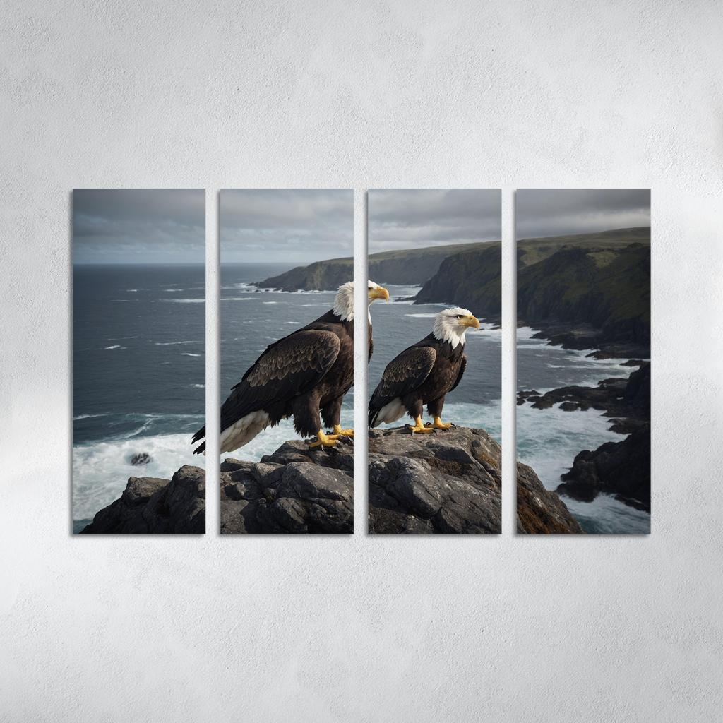 The Magnificent Steller's Sea Eagle Ocean's Sovereign Oil Paintings Frame