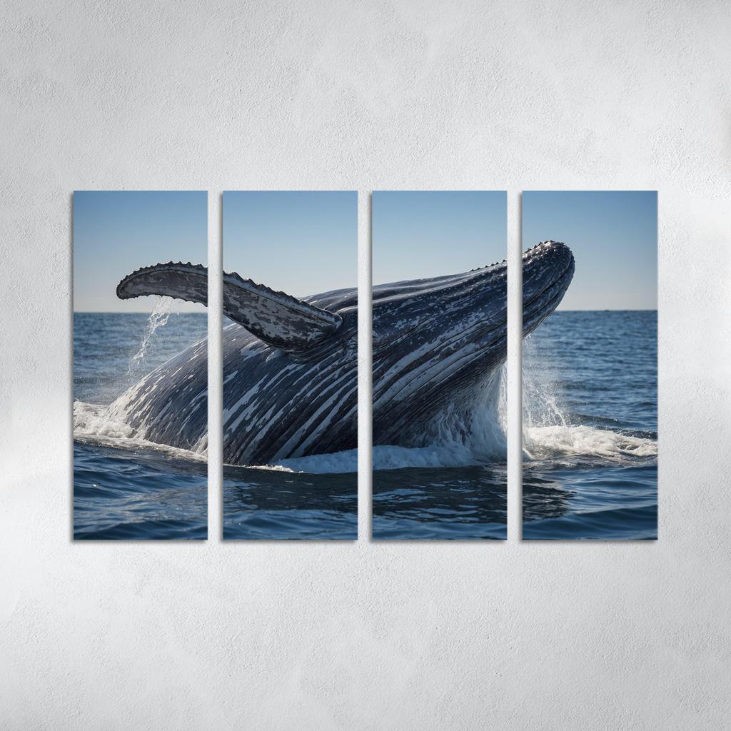 The Majestic Grey Whale Gentle Giant Of The Ocean Modern Paintings Frame