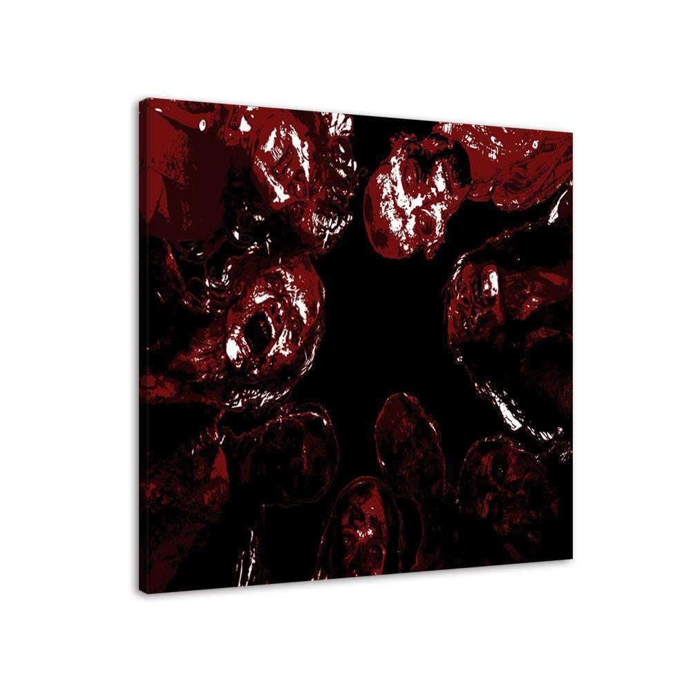 Red Zombies 1 Piece HD Multi Panel Canvas Wall Art Frame-Original Frame
