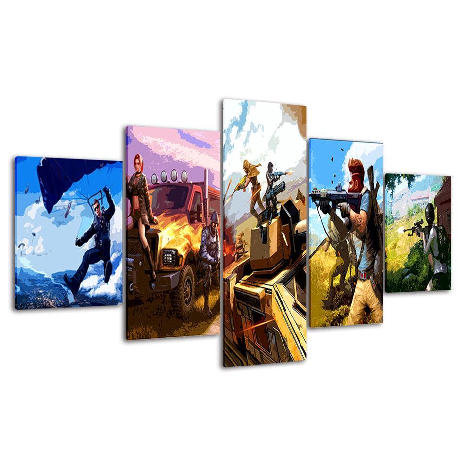 The Extreme Race Team 5 Piece HD Multi Panel Canvas Wall Art Frame-Original Frame