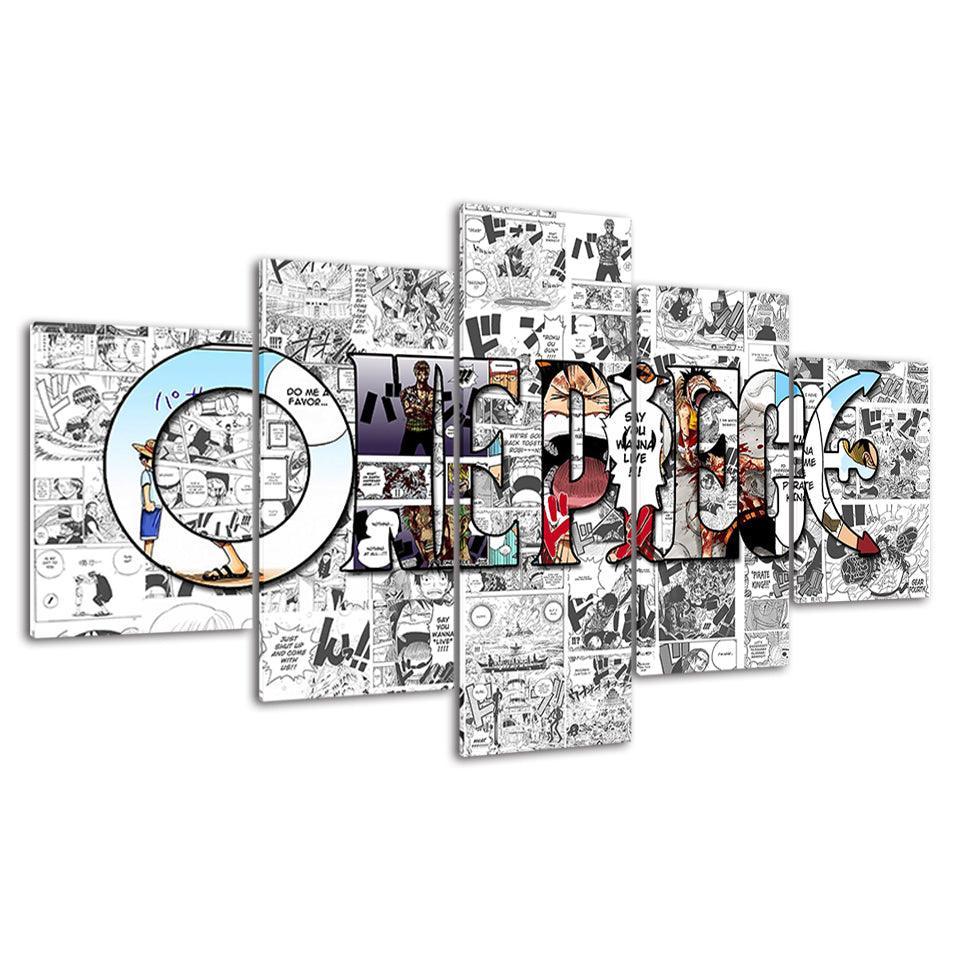 Comic Style 5 Piece HD Multi Panel Canvas Wall Art Frame-Original Frame