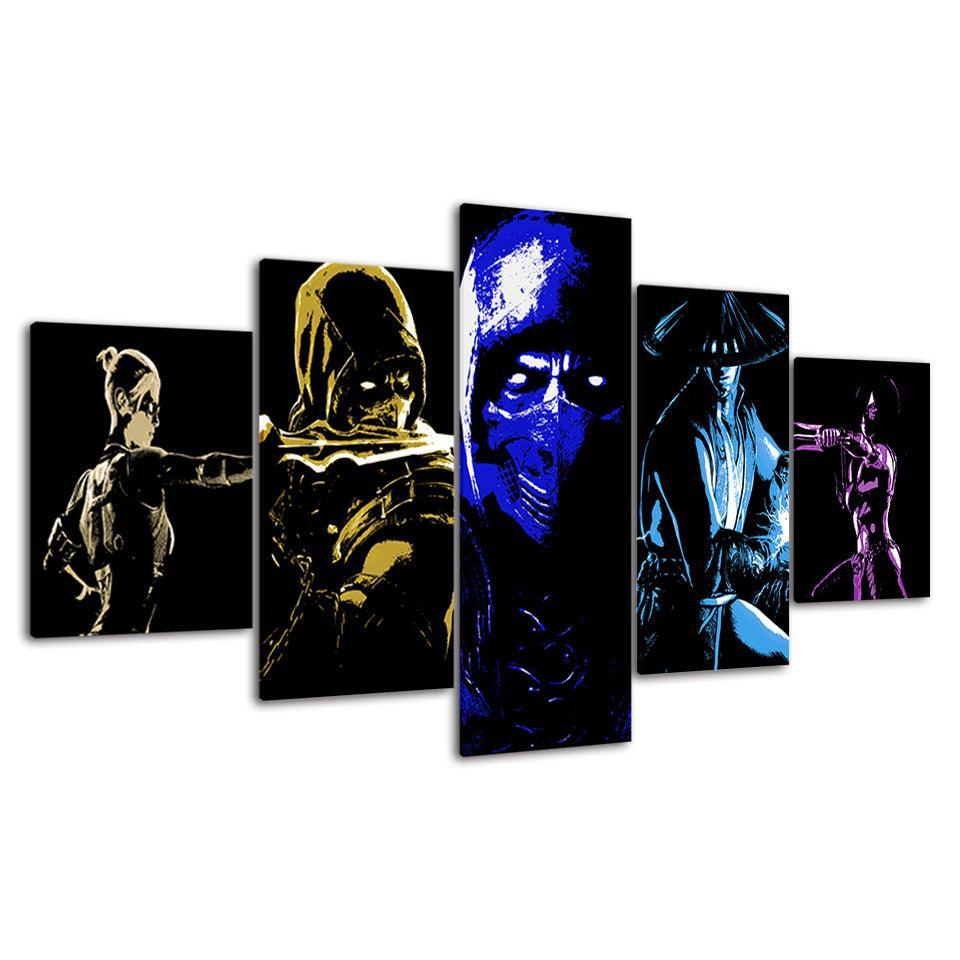 The Neon Team 5 Piece HD Multi Panel Canvas Wall Art Frame-Original Frame