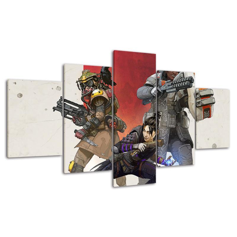 Multiplayer Battleground 5 Piece Wall Art Frame-Original Frame