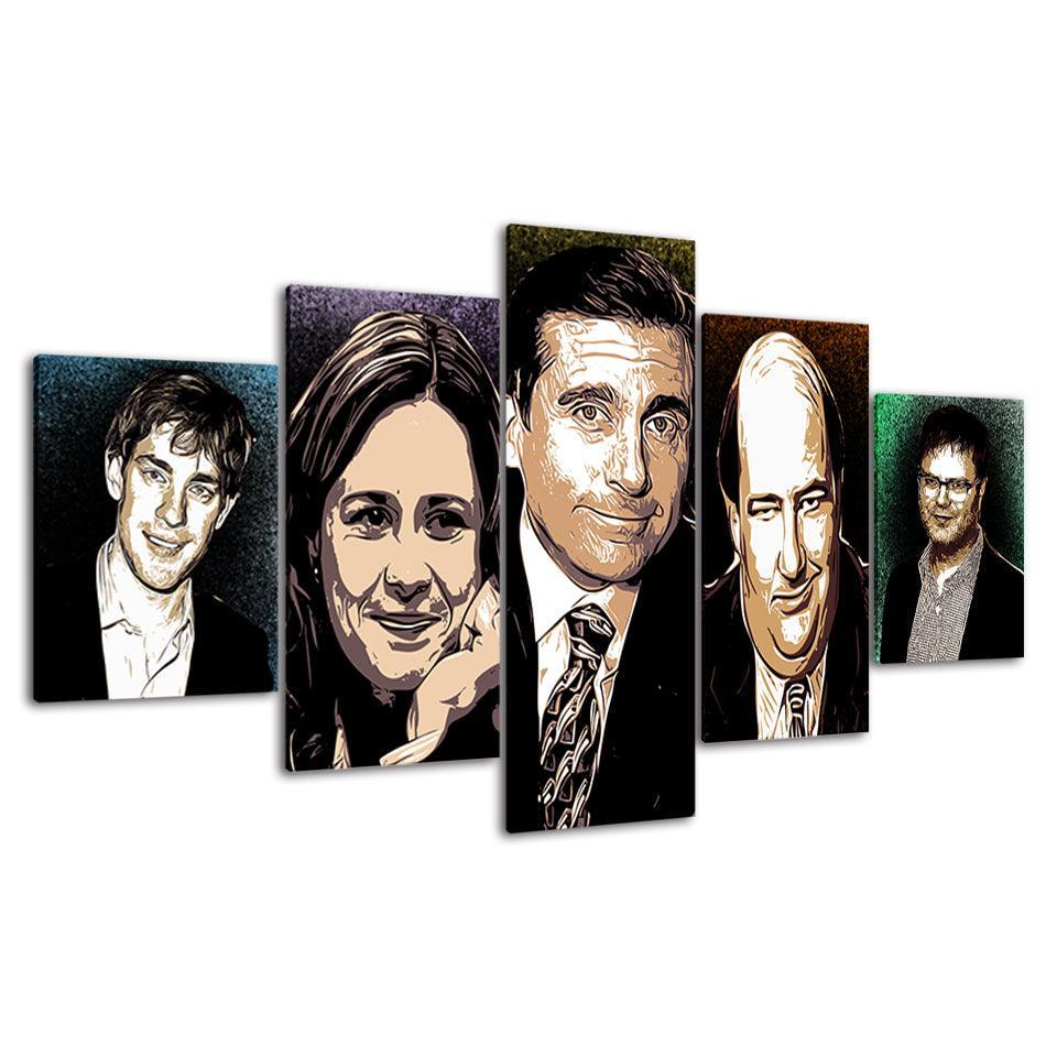The Office 5 Piece HD Multi Panel Canvas Wall Art Frame-Original Frame