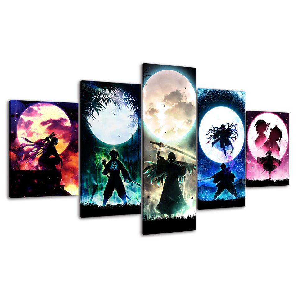 Demon Slayer HD Multi Panel Canvas Wall Art Frame-Original Frame
