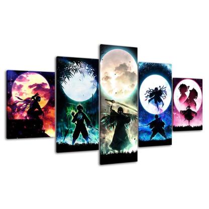 Demon Slayer HD Multi Panel Canvas Wall Art Frame-Original Frame
