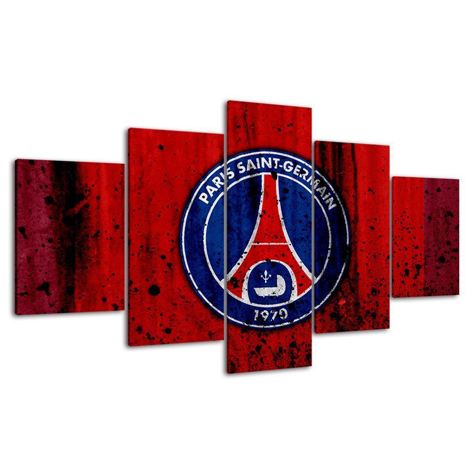 Paris Saint-Germain 5 Piece HD Multi Panel Canvas Wall Art Frame-Original Frame