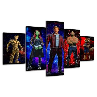 The Guardians Of The Galaxy Collection 5 Piece HD Multi Panel Canvas Wall Art Frame-Original Frame