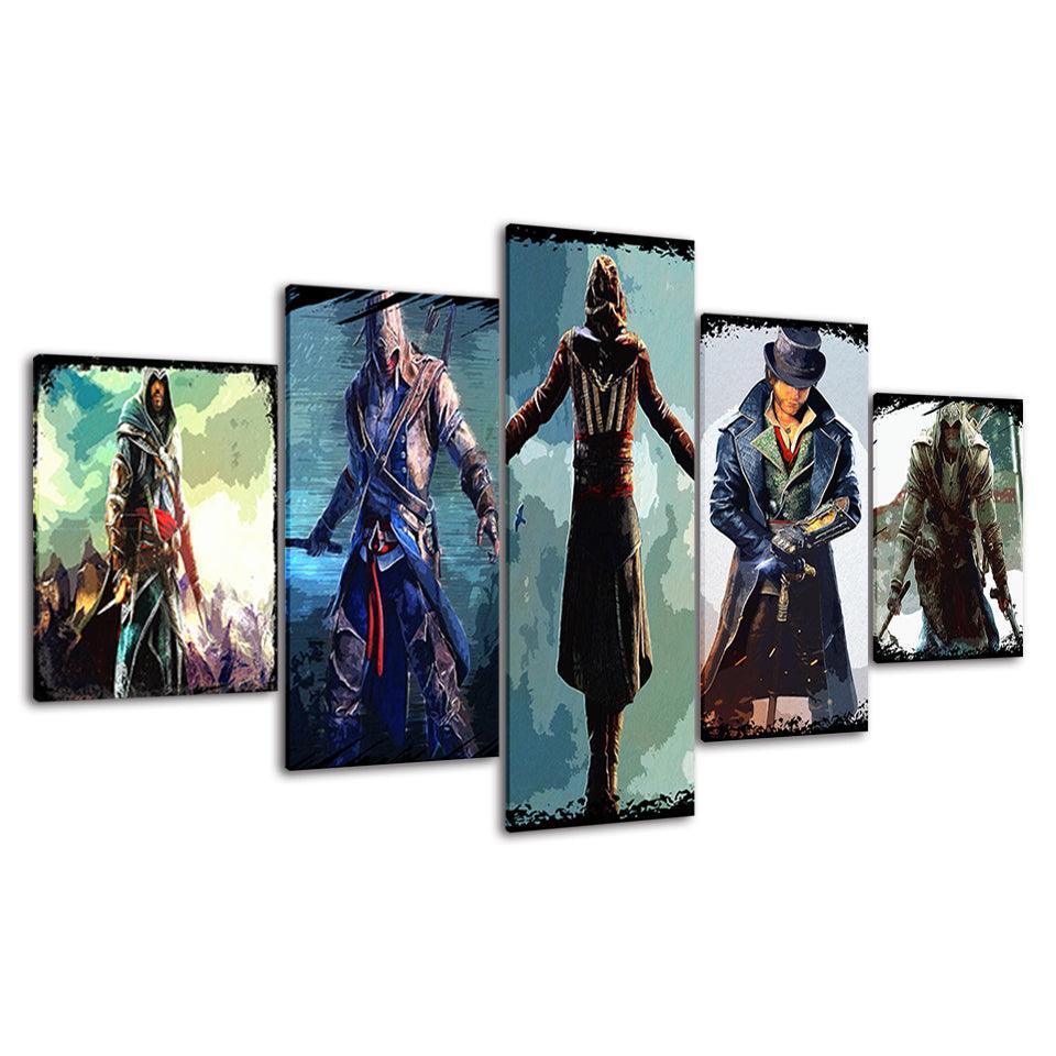 The Magical Punch Team 5 Piece HD Multi Panel Canvas Wall Art Frame-Original Frame