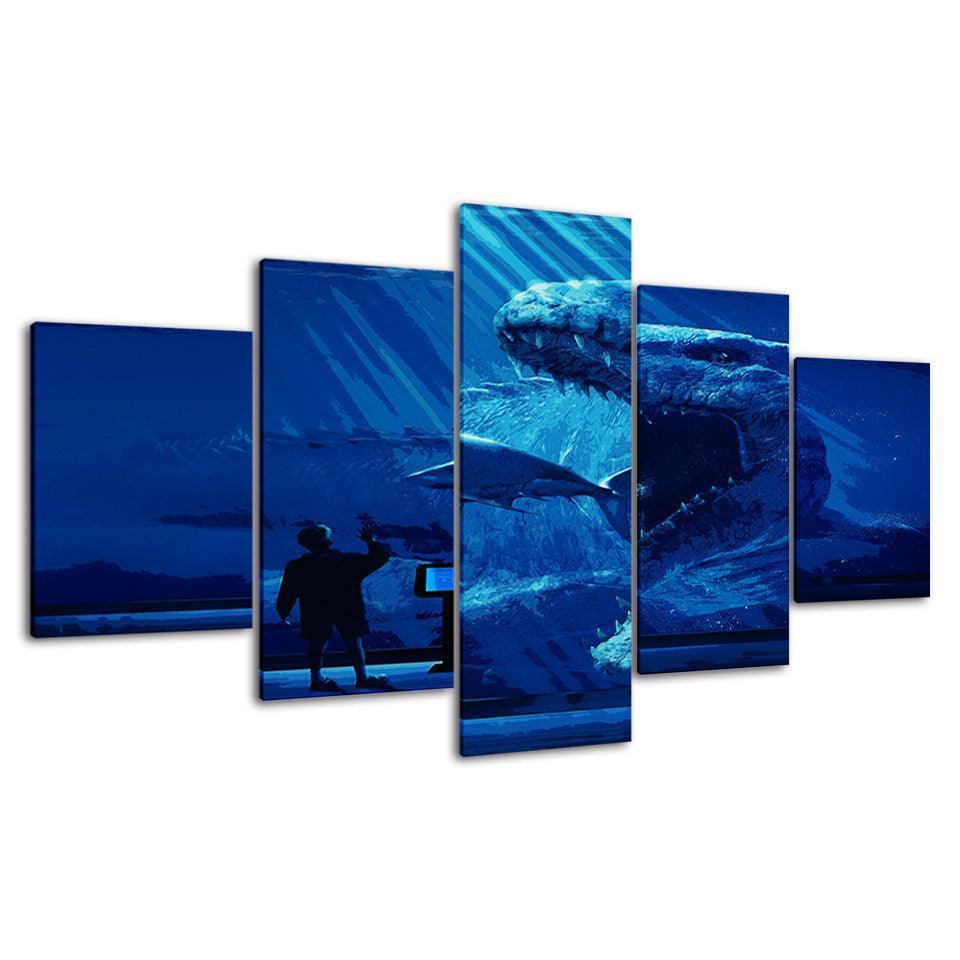The Animal Of The Ocean 5 Piece HD Multi Panel Canvas Wall Art Frame-Original Frame
