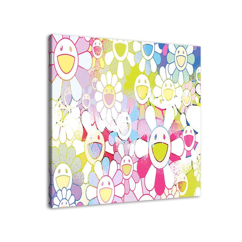 Abstract Flowers 1 Piece HD Multi Panel Canvas Wall Art Frame-Original Frame