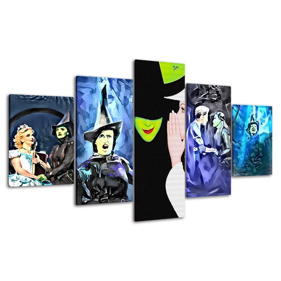 Wicked 5 Piece HD Multi Panel Canvas Wall Art Frame-Original Frame