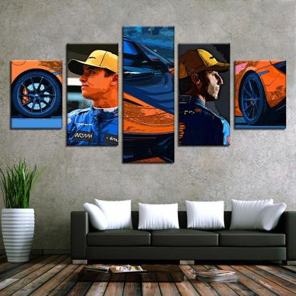 Mighty McLaren 5 Piece HD Multi Panel Canvas Wall Art Frame-Original Frame