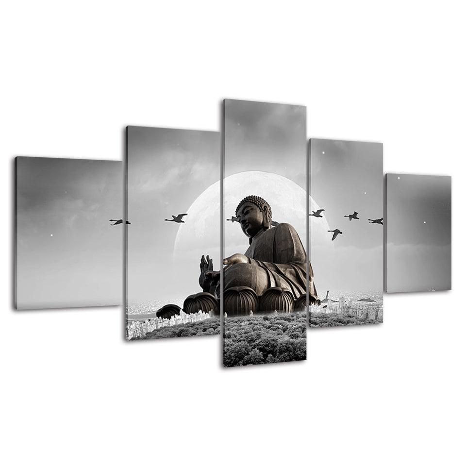 Serene Contemplation Multi-Panel Wall Art-Original Frame
