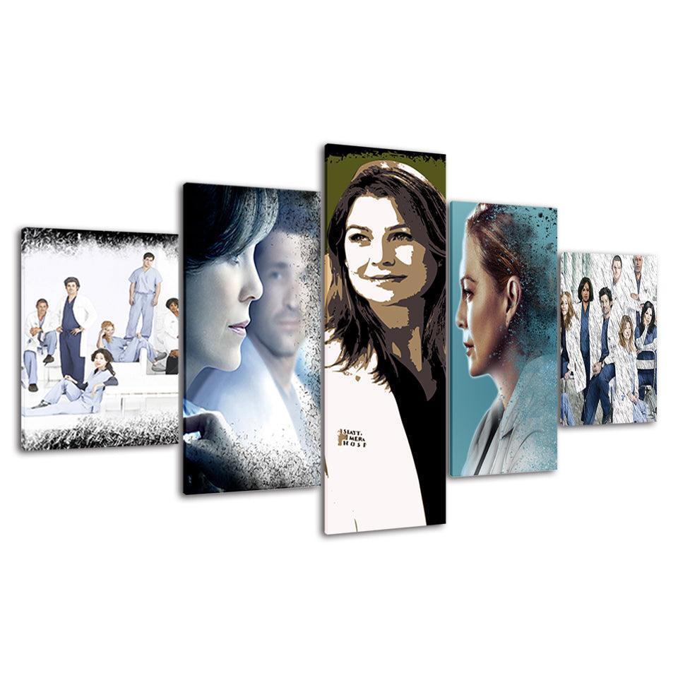 TV Series 5 Piece HD Multi Panel Canvas Wall Art-Original Frame