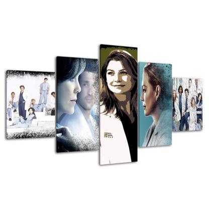 TV Series 5 Piece HD Multi Panel Canvas Wall Art-Original Frame