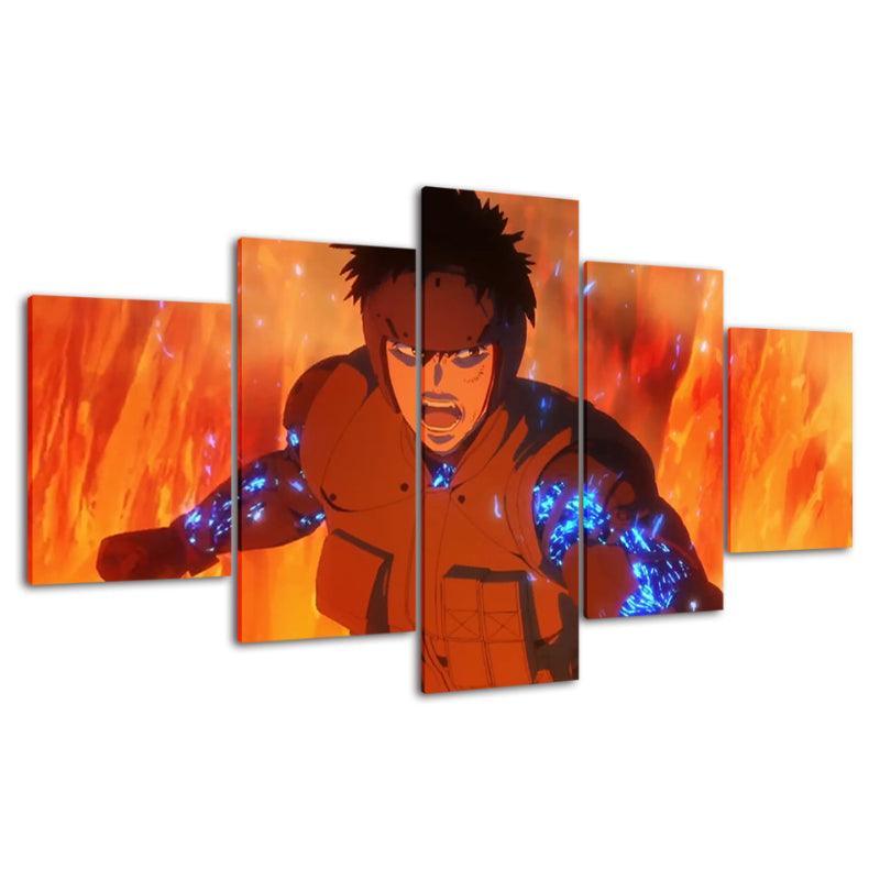 Fighting Super Hero 5 Piece HD Multi Panel Canvas Frames-Original Frame