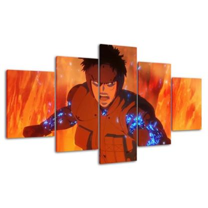 Fighting Super Hero 5 Piece HD Multi Panel Canvas Frames-Original Frame