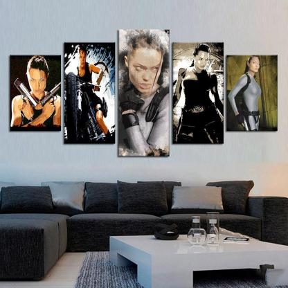 Tomb Raider 5 Piece HD Multi Panel Canvas Wall Art Frame-Original Frame