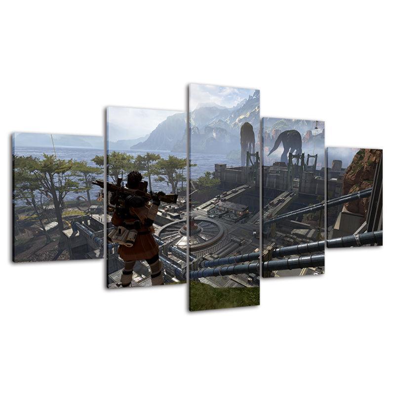 Battlefield 5 Piece HD Panel Canvas Wall Art Frame-Original Frame