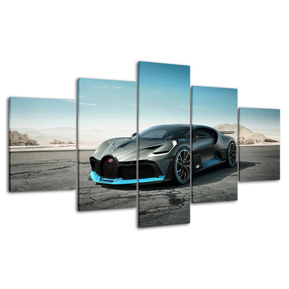 Bugatti 5 Piece HD Multi Panel Canvas Wall Art Frame-Original Frame