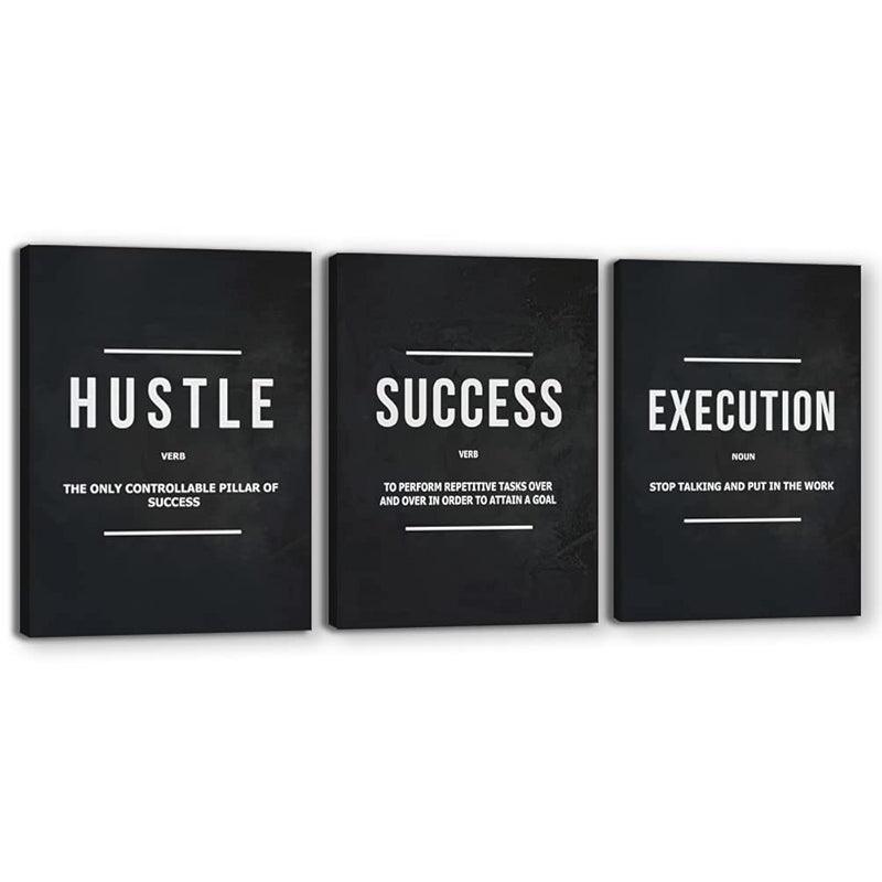 Inspirational Wall Art Canvas Set For Motivation And Success-Original Frame