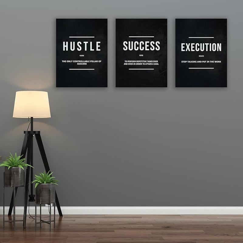 Inspirational Wall Art Canvas Set For Motivation And Success-Original Frame