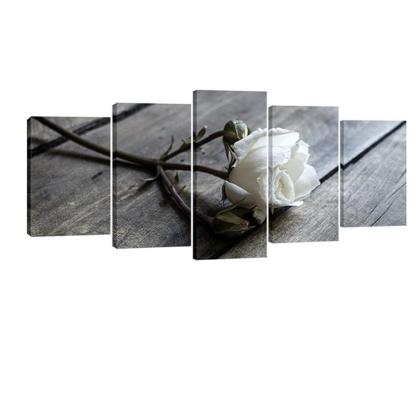 5 Pieces Floral Canvas Prints Wall Art Set-Original Frame