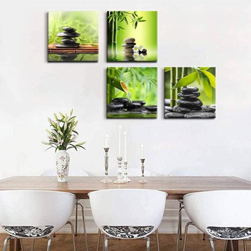 4 Piece Coastal Seaside Canvas Art Set-Original Frame