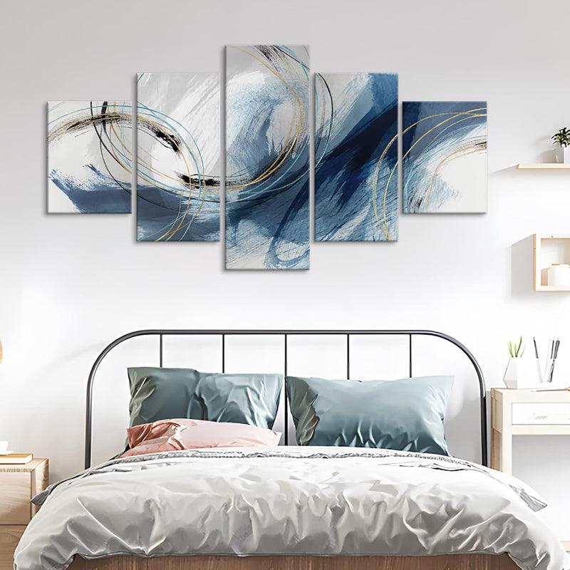5 Panel Modern Abstract Canvas Wall Art Decor-Original Frame