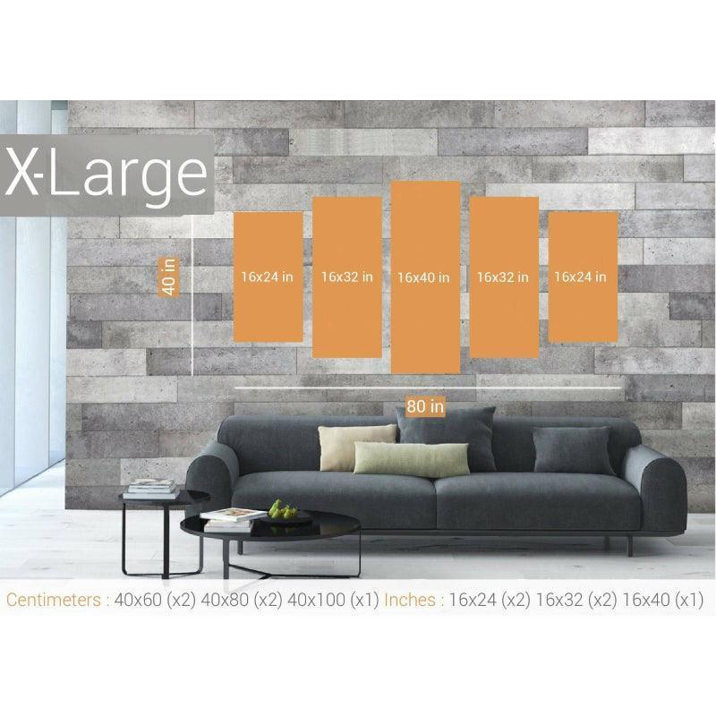 5Pcs Aurora Northern Lights Home Decor Canvas Wall Art-Original Frame