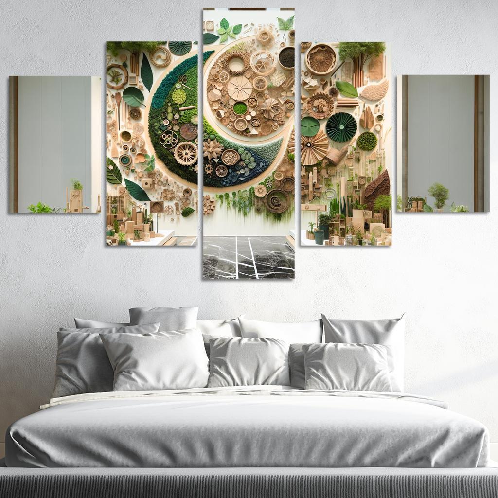 Nature's Art The Beauty Of Sustainable Practices Multi-panel Paintings