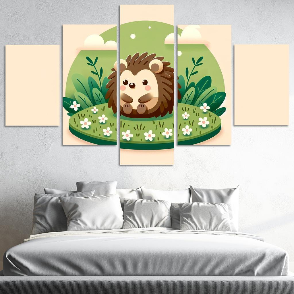 Friendly Hedgehog Modern Paintings Frame